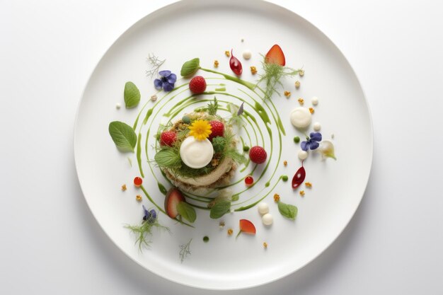 Kreatywne danie na talerzu